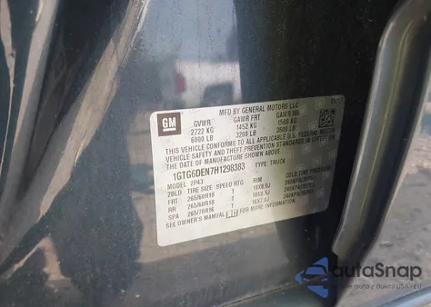 2017 GMC Canyon Slt z USA, uszkodzony, nr VIN 1GTG6DEN7H1298383